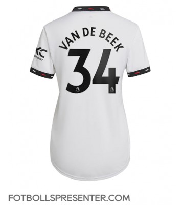 Manchester United Donny van de Beek #34 Borta Matchtröja Dam 2022-23 Kortärmad